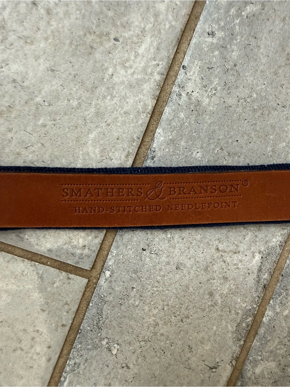 Kids Navy Belt with Colorful Dinosaur Embroidery